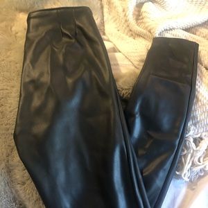 Zara leather leggings
